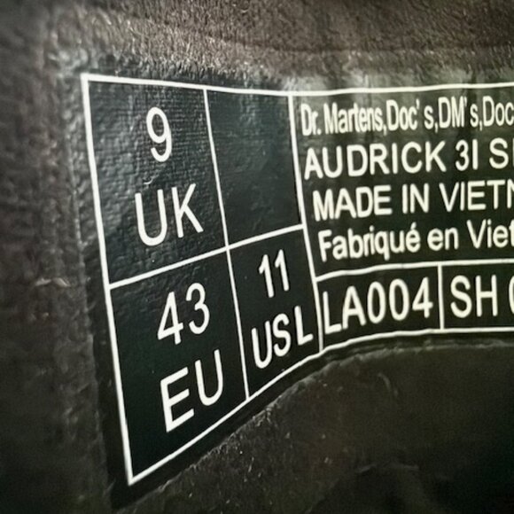 Dr. Martens Audrick 3i Brando oxford size US W 11 / USM 10 / EU 43 New in Box - Picture 6 of 12